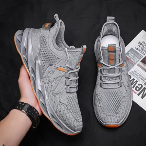High Quality Casual Sports Shoes with Elastic Fly Woven Men’s Shoes