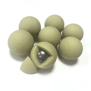 High Quality Custom Rubber Core Steel Ball 25mm Rubber Coated Cutting & Welding Services for Valves ISO9001 Certified