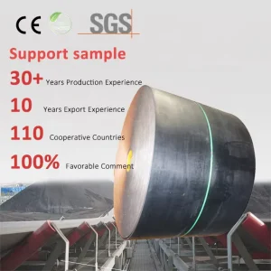 High Quality Durable Anti static EP150 2 Flat Leather Conveyor Belt for Mine
