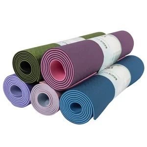 High Quality Durable Non Slip TPE Dual layer 6mm Yoga Mat Manufacture Custom Label Pilates Mat