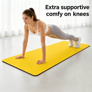 High Quality Eco friendly 5mm Extra Large Natural Rubber Yoga Mat Custom Logo Non slip Black Fitness Mat Water Resistant Mesh