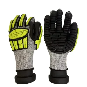 High Quality Latex Foam Anti Vibration Anti Impact Cut Resistant TPR Knit Wrist Anti Slip Industrial Use Safety Gloves