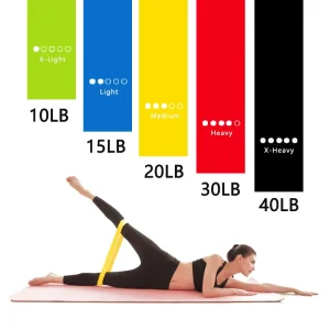 High Quality Latex Heavy Resistance Elastic Bands Set for Yoga Pilates Muscle Building and Strength Training