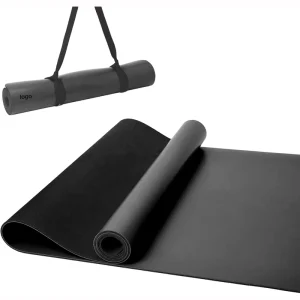 High Quality Natural PU Rubber Yoga Mat Non Slip Black Premium Yoga Mat with Logo
