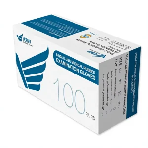 High Quality Non Sterile Examination 100% Natural Latex Disposable Gloves Safety Hand Protect SIZE S M L