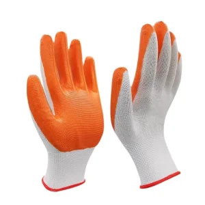 High Quality Nylon Anti Wear and Anti Slip Rubber Gloves for Labor Protection Made of Nitrile Rubber