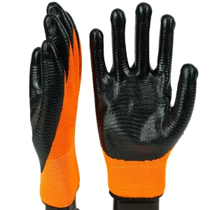 High Quality Safety Work Gloves Personal Protective Equipment Nitrile Dipped Palm Coated Work Gloves Safety Gloves