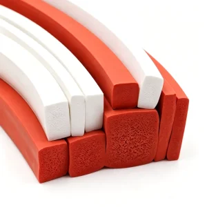High Resilience Customized Size Silicone Foam Sealing Strip Soft Rubber Products Stable and Durable Customized
