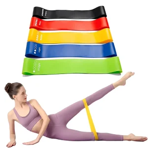 High Stretch Natural Latex Eco Friendly Durable Workout Resistance Loop Bands Set 60x5cm Portable Exercise