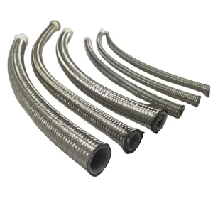 High Temperature Stainless Steel Braided PTFE Hose Pipe SAE 100 R14 with Cutting Service
