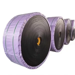 High Temperature Wear Resistant Nylon Rubber Conveyor Belt PVC Aluminium Non Slip Flame Retardant Ring Design Adjustable for