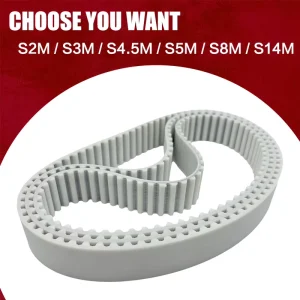 High Torque Precision Drive Belt STS S2M S3M S4.5M S5M S8M S14M Timing Belts Rubber Synchronous Belt Flat Top OEM Custom