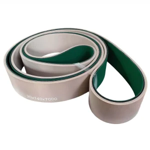 High Wear Resistant White and Green Rubber Transmission Belt Flat Pulling Belt for Electric Cable