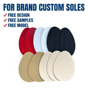 High heeled Shoe Soles Rubber Non slip Wave pattern Foot Pads Noise reducing Protective Stickers Wear resistant Cuttable Model