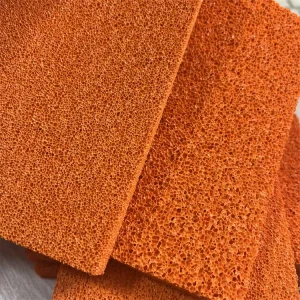 Highly Absorbent 200 Density 300 Density Orange Color Natural Foam Rubber Tiling Sponge Rubber Foam Sheet