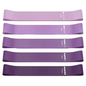 Hip Resistance Band Set of 5 Working Out Fitness TPE Loop Bands Custom Logo Training Elastic Belt Glute Bands Natural Rubber