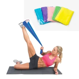 Home Gym Exercise Elastic Bands Fitness Flat Yoga Stretch Resistance Bands Long Latex Theraband