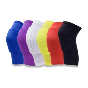 Honeycomb Padded Knee Sleeves, Compression Anti-Collision Knee Support for Basketball, Football, Volleyball, and Sports
