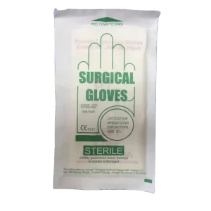 Hongda Factory CE ISO Approved HD Latex Surgical Glove Rubber Medical Gloves for Surgical Use Powdered Free