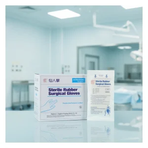 Hospital Surgical Gloves Sterile Natural Rubber Latex Gloves Disposable Operation Use