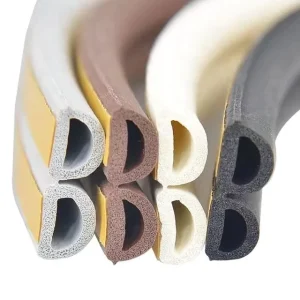 Hot Selling D Type Self Adhesive Rubber Strip Water Resistant EPDM Foam for Door and Window Sealing Custom Moulded
