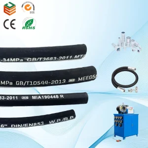 Hydraulic Rubber Hose 1 4″ 4″ EN 856 4SP 4SH High Pressure Weather Resistant