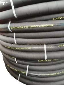 Hyroteflex Industrial Black Synthetic Rubber Flexible GOST 18698-79 / 10362-2017 Oil Water Air Hose