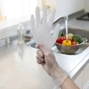 非乳胶橡胶牙科手套 I glove NFB M3.5 中厚型白色透明无粉PVC厨房防护家庭用