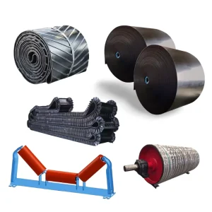 Impact Resistant Anti Static Rubber Conveyor Belt for Farms 7.5kW Power Rollers