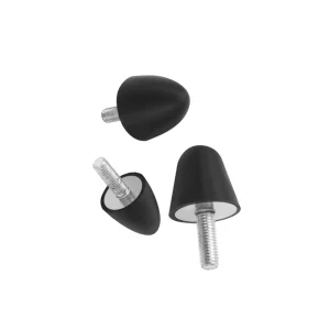 Industrial Anti Vibration Rubber Foot Pad Shock Absorber (Screw Mount) Model VP Black Silver for CNC Machines Generators