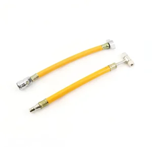 Industrial Dual Tire Inflator High Flow Twin Nozzle Air Chuck with Quick Connect for Fast Bicycle Motorcycle Inflation