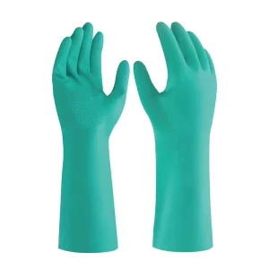 Industrial Durable Nitrile Latex Anti Chemical Gloves Oil Proof Alkali Acid Resistant XL Size Labor Work Hand Arm Protection