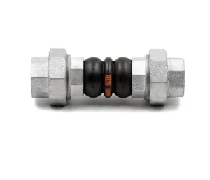 Industrial Pipe Dn65 Flexible Bellows Screwed Union Double Sphere Steam Rubber Expansion Joint