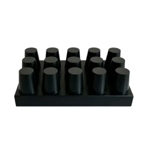 Industrial Rubber Anti Vibration Pad Custom Shape Mounting Block with Pins Cutting Service Sealing Black
