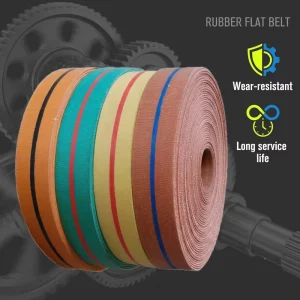Industrial Rubber Flat Transmission Belt Abrasion Resistant Power Drive Belt for Heavy Duty Machinery
