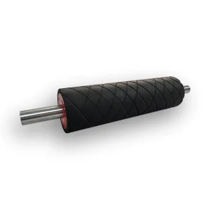 Industrial Rubber Roller Manufacturer Grooved Rubber Coated Roller