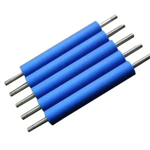 Industrial Rubber Roller with Precision Shaft, Silicone Polyurethane Rubber Roller
