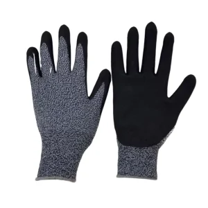 Industrial Safety Rubber Hand Protective Gloves Crinkle Palm Coated Work Nylon Latex High Durability Gloves