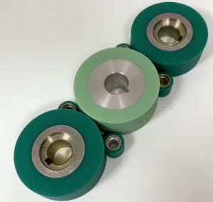 Industrial Silicone Wheels PU Rubber Rollers Cutting Service 60 95 Shore a Hardness JINHECHENG Brand
