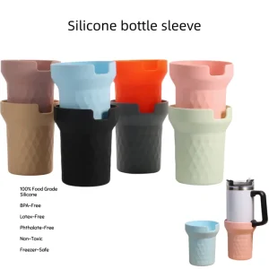 Insulated Anti-Slip Silicone Water and Wine Bottle Cooler Protective Sleeve for Glass Bottle