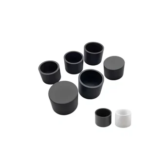 Insulated Silicone End Cap and Thread Protector Rubber Cover, White and Black