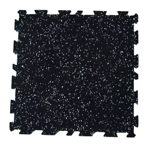 Interlocking EPDM Rubber Tiles Eco Friendly Waterproof Heavy Duty Gym & Garage Flooring Easy DIY Installation
