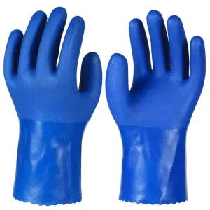 JMJ Durable Textured Latex Chemical Gloves Oil resistant Water Proof Cut Edge Cuff Powder free Silicone free General Purpose