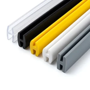 Jacey H Shape Silicone Sealing Strip Dual Slot Rubber Gasket for Frameless Glass Partition and Shower Door Sealing