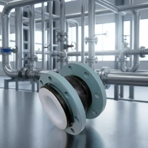 Jiufu PTFE Lined Bellows Rubber Expansion Joints Pipe Compensator Flange Rubber Seal Expansion Joint Rubber Joint Flange