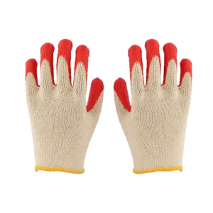 Knitted Rubber Gloves for Work Safety with Flexible Coating Soft Lining and OEM Packaging Options