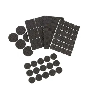 Kuliwei Wearproof Shock Absorbing Felt Chair Pads Self Stick Anti Slip Floor Protector Felt Foot Pads for Dining Table Sofa Bed