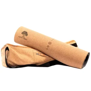 LEECORK Personalized Design TPE Rubber Yoga Mat Double Layer Eco Friendly Durable Cork Mat For Yoga
