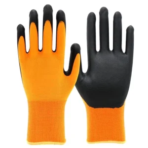 Labor Protection Blue Latex Coated Working Safety Soft Gloves for Construction Customizable