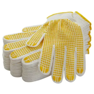 Labor Protection Cotton Nylon Yarn Regular Anti-slip Hygienic Breathable Oil-resistant Men’s Work Gloves Construction Gardening